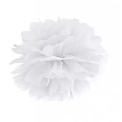 Pom pom biely - 25 cm