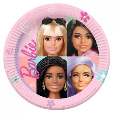 Papierové taniere bábiky Barbie 23cm