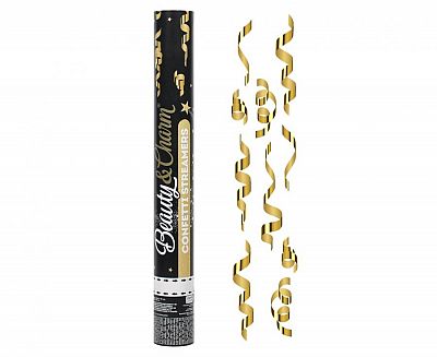 Vystreľovacie konfety Serpentíny - zlaté 40 cm