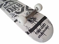 ACRA S3 Skateboard závodný s protišmykom biely 78 x 20 cm