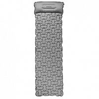 Spokey AIR BED PILLOW BIG Nafukovací matrac s vankúšikom, 213 x 62 x 6 cm, R-Value 2.5, sivá