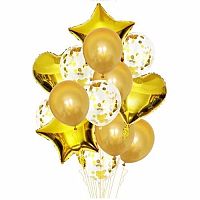 Balónový buket Gold - 14 ks
