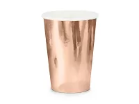 Papierové kelímky metalické rose gold 6 ks