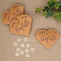 Papierové konfety srdca v ozdobnej krabičke