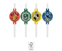 EKO papierové slamky Harry Potter - Rokfortské koľaje - 4 ks