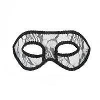 Čierna škraboška s čipkou