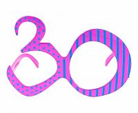 Narodeninové okuliare "30" ružové