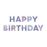 Banner "Happy Birthday" s konfetovým písmom