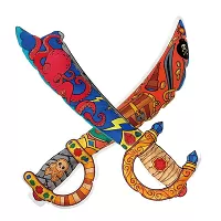 Nafukovacie omaľovánky box Pirátska sada 2ks