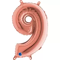 balónik,balóniky,číslice,rosegold,8