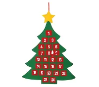 Adventný kalendár Vianočný stromček s vreckami