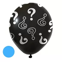 Latexový balón chlapec alebo dievča? s otáznikmi - Modrá náplň 45 cm