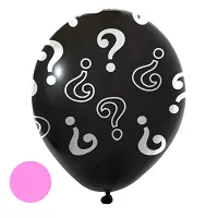 Latexový balón chlapec alebo dievča? s otáznikmi - Ružová náplň 45 cm
