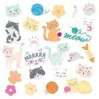 Detské dočasné tetovanie Mačičky 23 ks