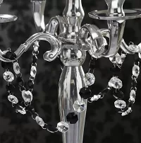 Girlanda z krištáľov - čierno priehľadná 1 m