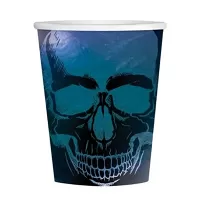 Papierové kelímky Halloween - Goblet Skeleton 8 ks