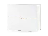 Svadobná kniha hostí rose gold Love - biela 22 stránok