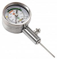 Merač tlaku lôpt - budík chróm HS001