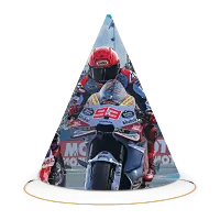 Papierové párty čiapočky Moto GP 6ks