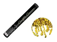 Vystreľovacie konfety - zlaté serpentíny 40 cm