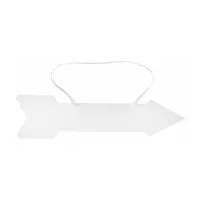 Kartónová šípka biela 43 cm