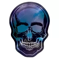 Papírové talíře Lebka Halloween - Goblet Skeleton 25 cm