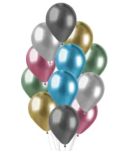 Balónový buket Chrome Luxus mix - 12 ks
