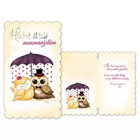 Svadobné prianie Veľa šťastia novomanželom - Sovičky