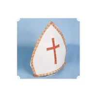 Mikulášska čiapka biela