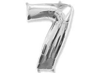 Číslica 7 strieborná - 82cm