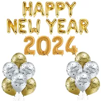 Sada balónikov Happy New Year - zlatá