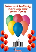 Latexové balóniky - #080 Farebný mix 20 ks