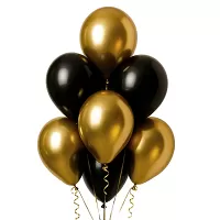 Balónový buket zlato-čierny 7 ks