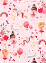 Baliaci papier Víly a jednorožce 5 x 0,70 m