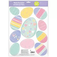 Dekorácia na okno - veľkonočné vajíčka 11 ks