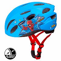 Cyklistická prilba Spiderman, modrá, M 52-56 cm IN-MOLD