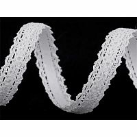 Stuha čipková biela 4 cm x 9 m