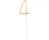 Ozdoba na tortu - prskavka číslica 4