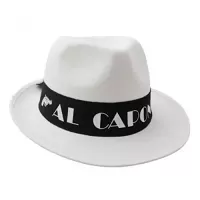 Klobúk Al Capone biely