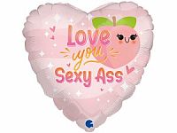 Fóliový balónik Sexy Broskyňa LY srdce 46cm