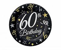 Papierové taniere 60. narodeniny