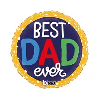 Fóliový balónik Kruh - Best Dad ever 46cm