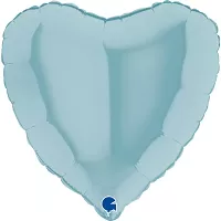Fóliový balónik srdca pastelovo modré 46 cm