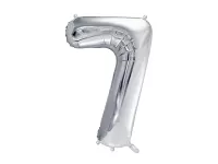 Fóliová číslica - strieborná 7 - 72 cm