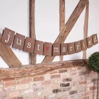 Nápis Just married - Just my type 3 m