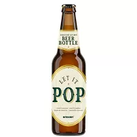 Vystreľovacie konfety fľaša piva - zlaté pásky