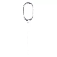 Ozdoba na tortu - prskavka číslica 0 strieborná