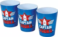 Plastové panáky Captain Vodka 3 ks