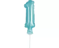 ČÍSLICA NA TORTU nafukovacia - 1 modrá, 13cm