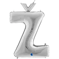 Fóliové písmeno Ž strieborné 102 cm
